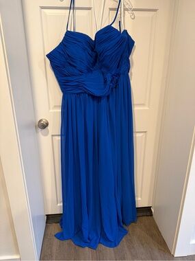 New, Never Worn Bright Blue Andrew Adela Plus Size Bridesmaid Dress